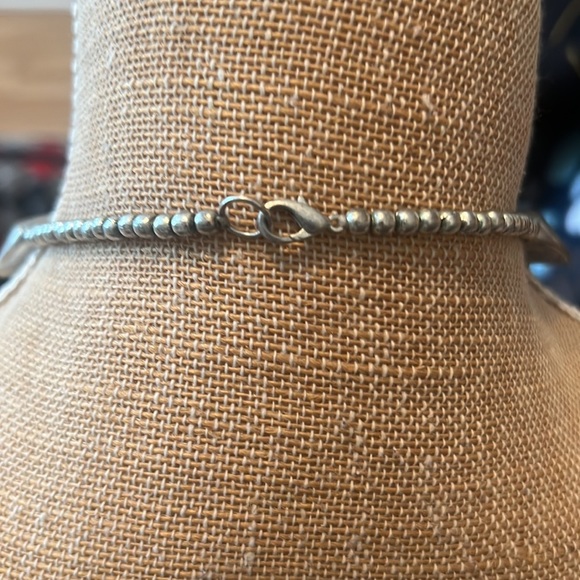 Double Strand Multi-Color Seed Bead And Metal Necklace -- 32" length - Picture 4 of 4